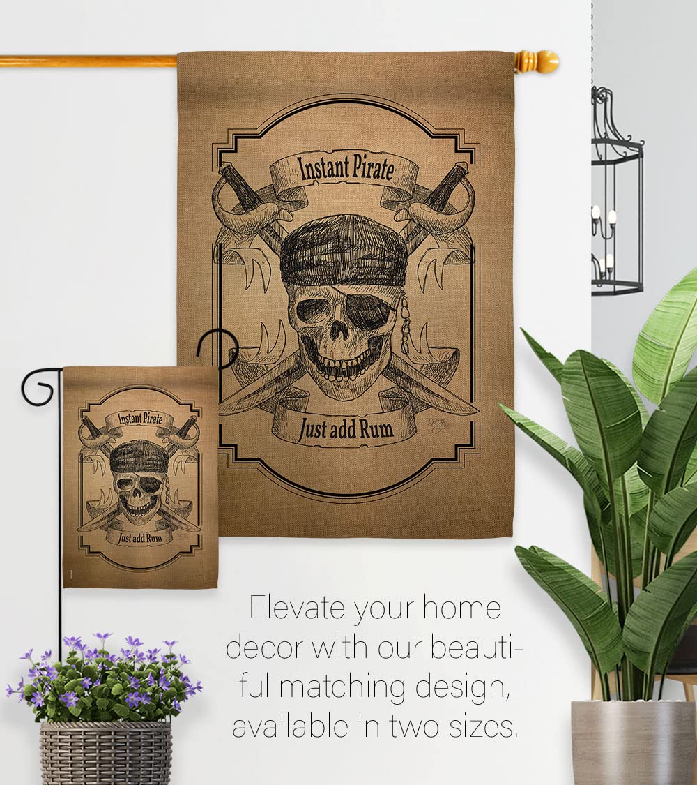Coastal Pirate Burlap Flags Set - 28