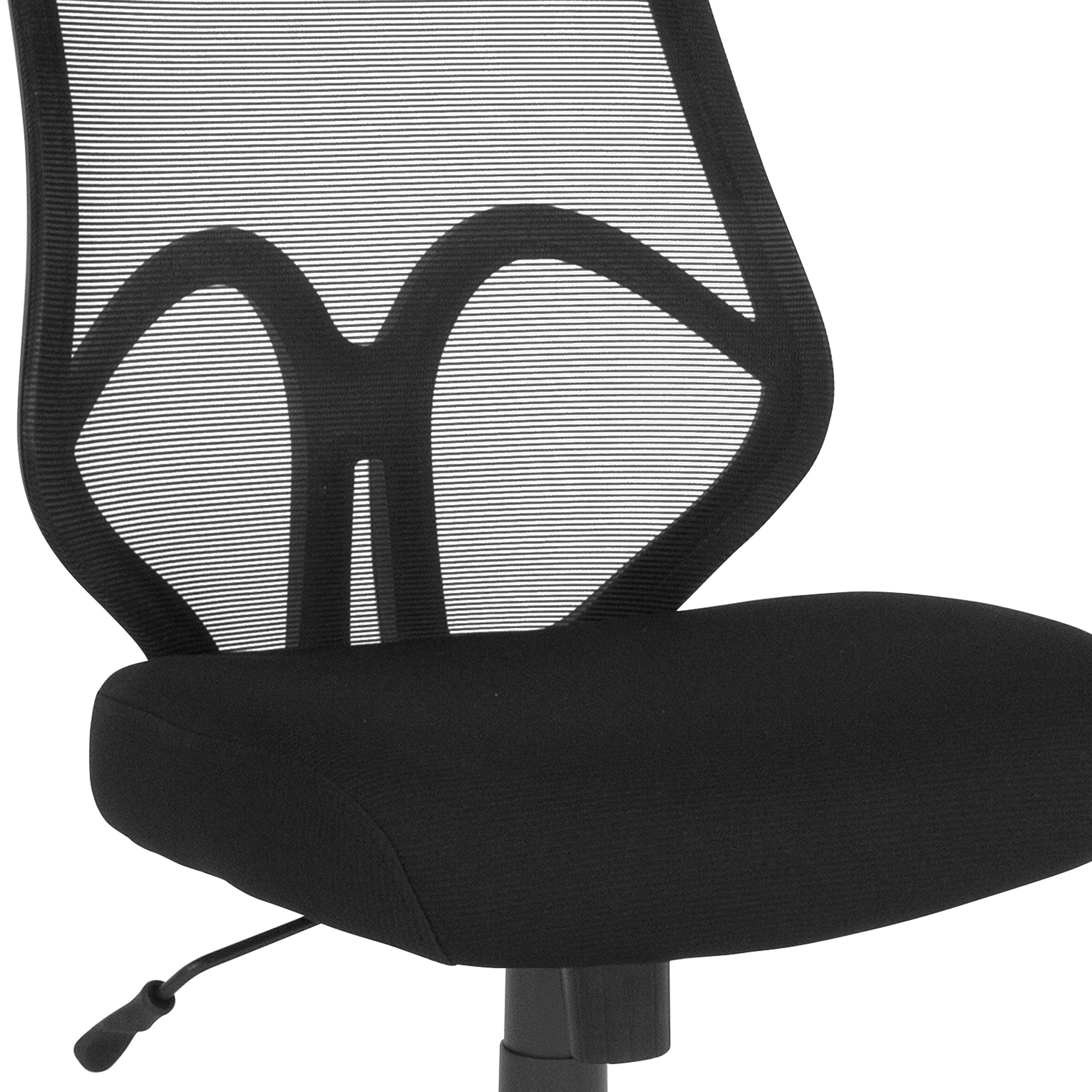 Ergonomic High Back Black Mesh Office Chair with Lumbar Support - Adjustable Swivel Task Chair for Home & Office Workspace, Gaming, and Long Hours Sitting Comfort