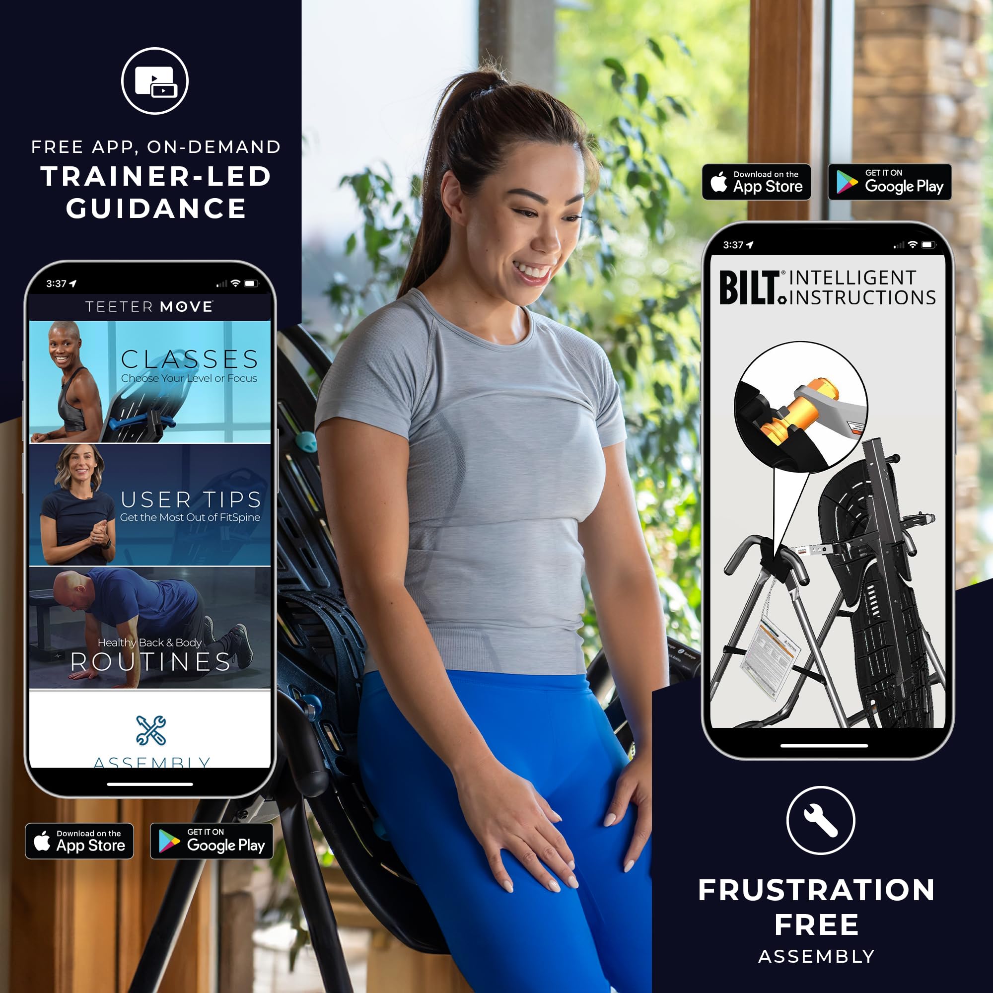 Teeter EP-560 Ltd. Inversion Table for Back Pain Relief - FDA-Registered & UL Safety-Certified - 300 lb Weight Capacity - Perfect for Home Gym, Physical Therapy, and Spinal Decompression Exercises