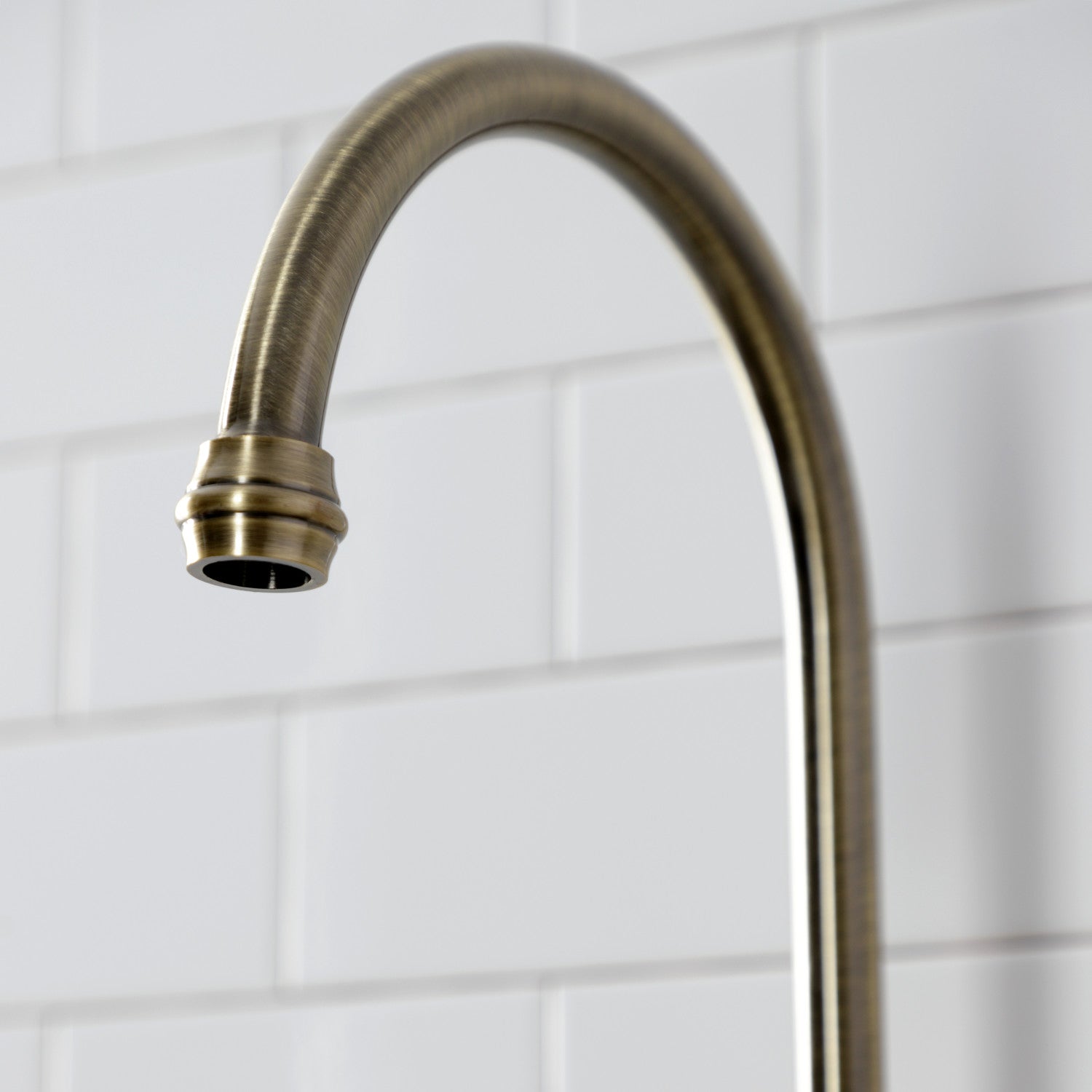 Bel Air KS7793BPLBS Two Handle 3 Hole Deck Mount Bridge Kitchen Faucet with Brass Side Sprayer in Antique Brass Finish - Perfect for Farmhouse, Vintage, and Traditional Kitchen Styles