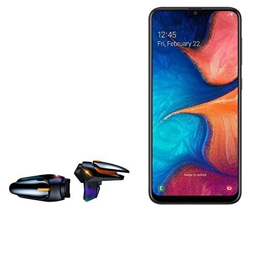 BoxWave Gaming Gear for Samsung Galaxy A20 - Touchscreen QuickTrigger Auto, Trigger Buttons with Autofire for Mobile FPS Games - Jet Black - Perfect for PUBG, Call of Duty Mobile & Fortnite Gaming