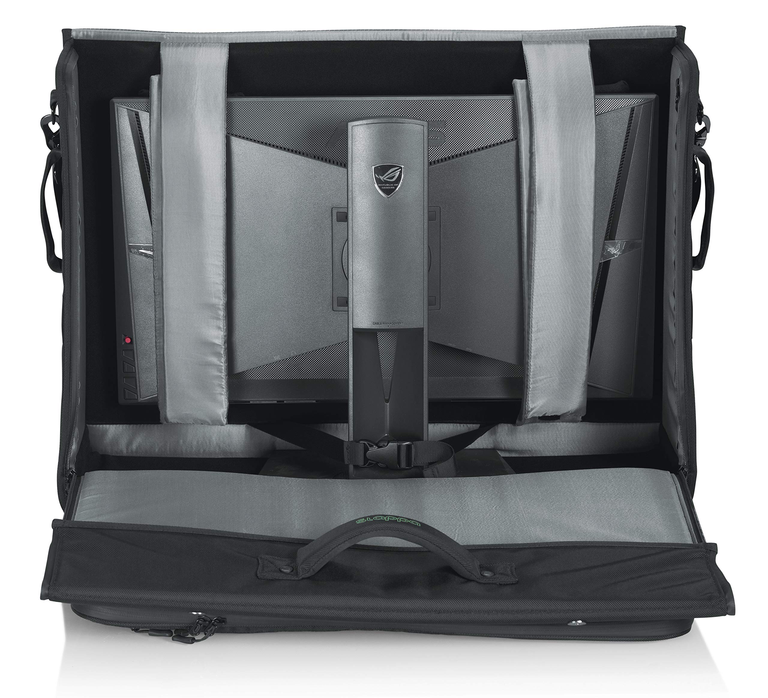 Slappa Gaming Monitor Tote Bag - Waterproof Zipper & Adjustable Shoulder Strap for 24-28 Inch Monitors (SL-MONITOR-TOTE) - Perfect for LAN Parties, Esports Events & Office Monitor Transport