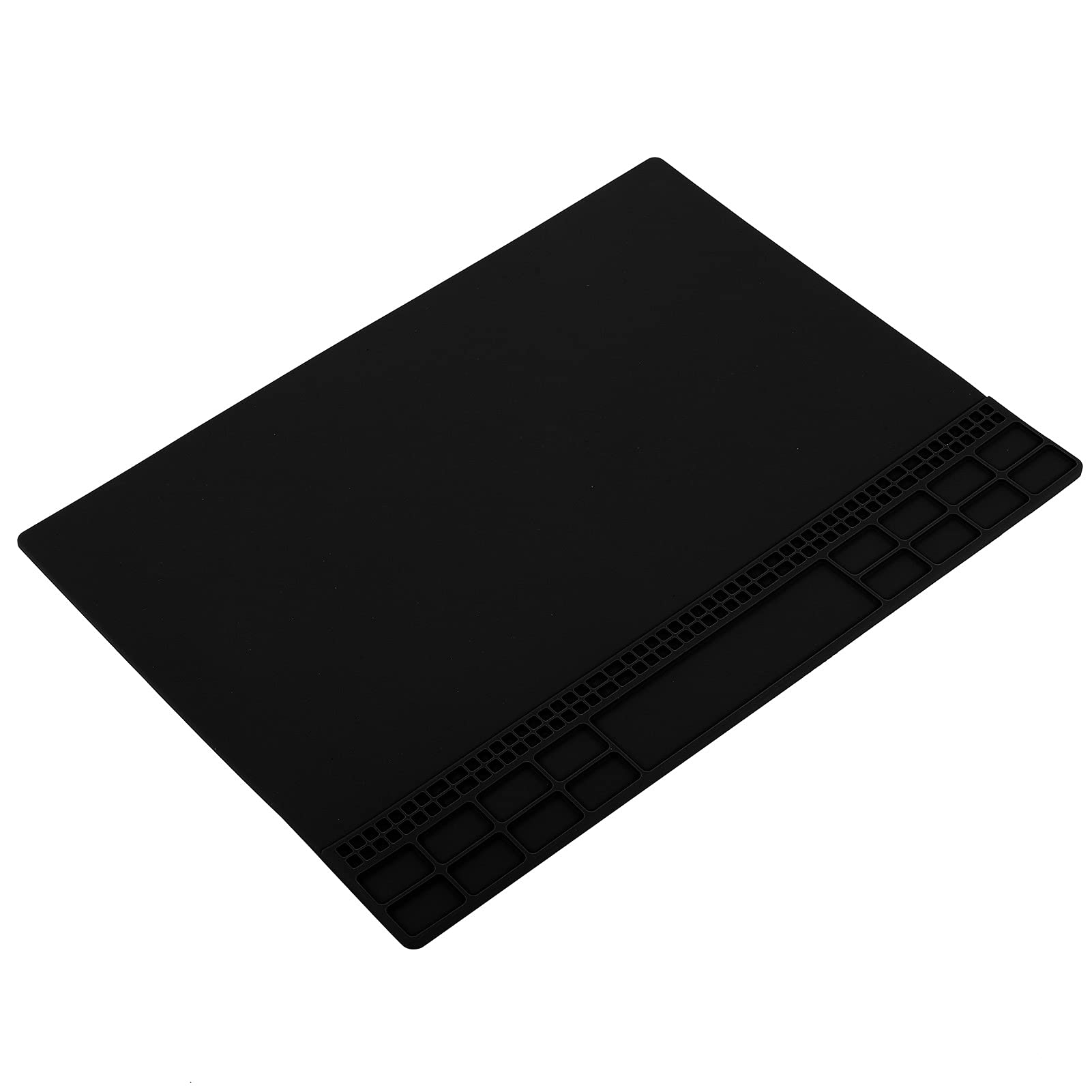 Heat Resistant Magnetic Silicone Repair Mat 350x250x4mm - Screw Organizer & Tool Storage Pad for Electronics Repair, Watchmaking & DIY Projects (Black)