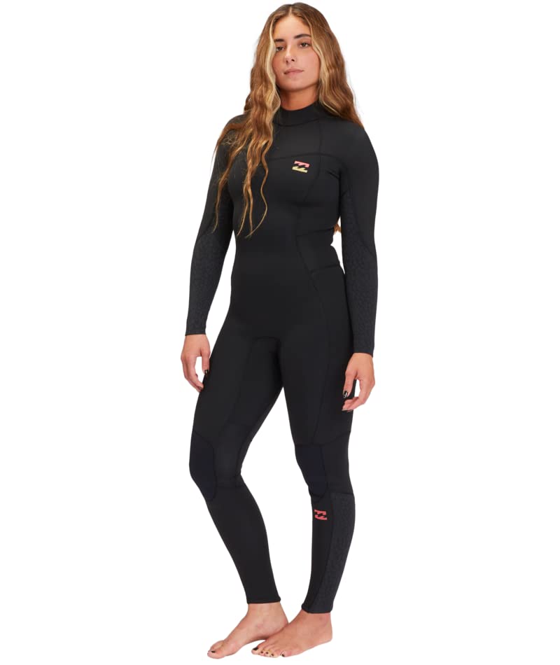 Billibong Women's 403 Synergy Back Zip Full Wetsuit - 3/2mm Neoprene Surfing Swimsuit for Cold Water Surfing, Diving & Water Sports