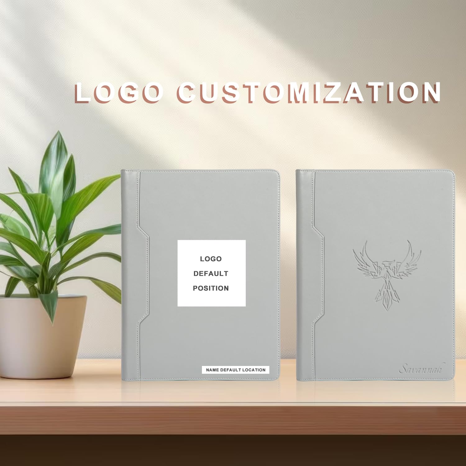 Personalized Vegan Leather 3-Ring Portfolio Binder for Women & Men - 13