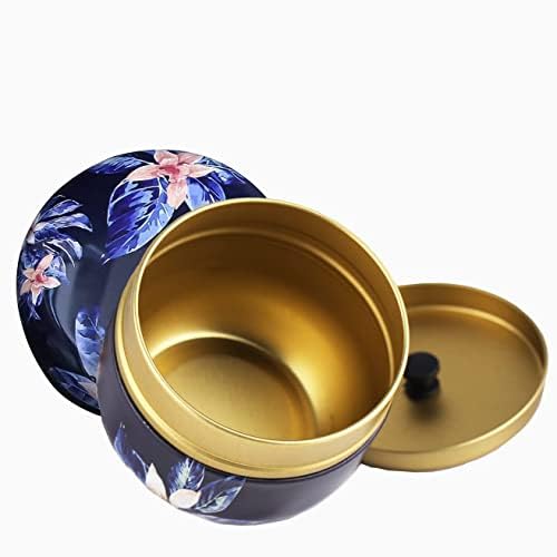 FOTN Premium Body Powder Puff & Container Set - Dusting Powder Applicator for Women & Baby Care - Deep Blue Loose Powder Dispenser for Smooth Skin Application - Ideal for Daily Hygiene & Post-Bath Use