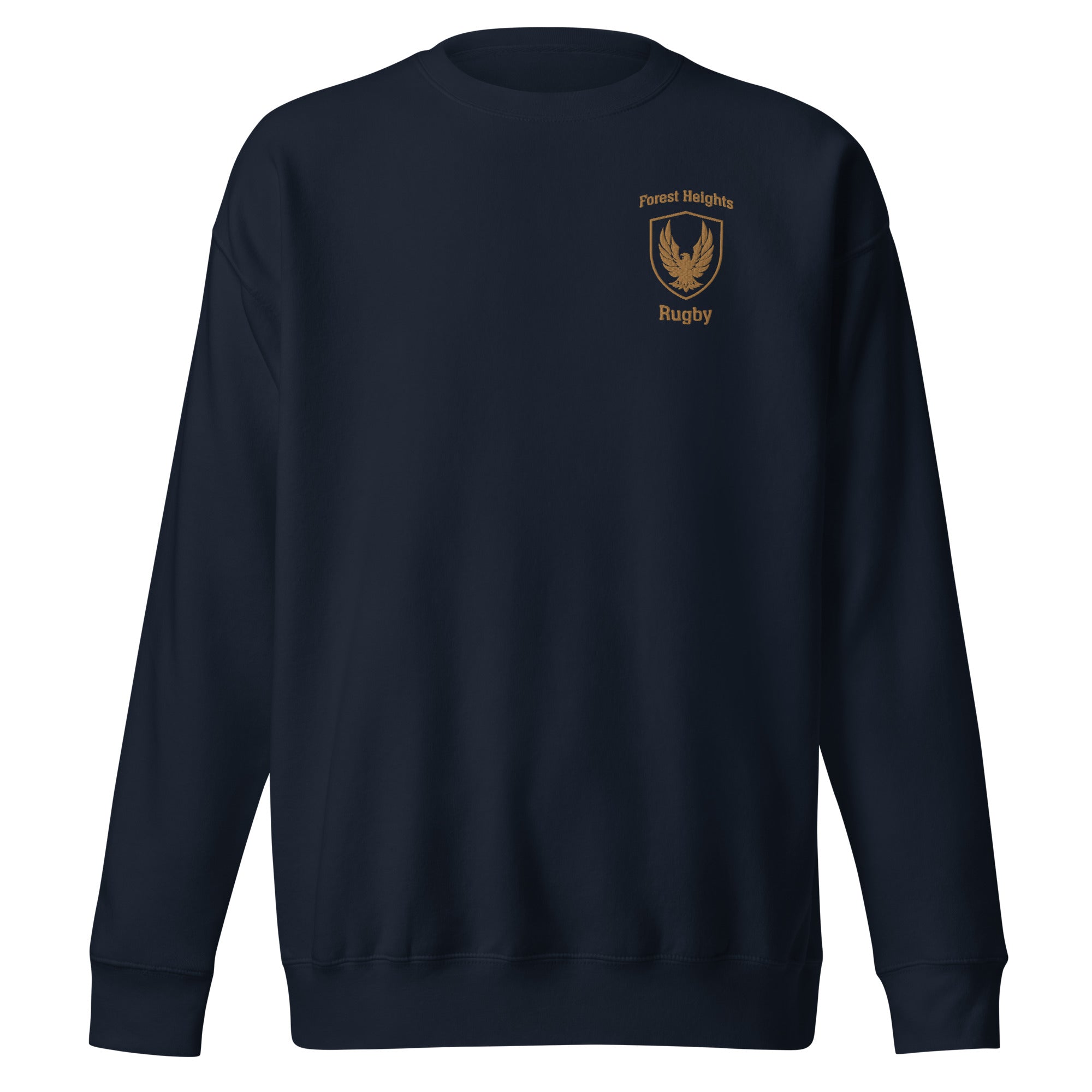 GHFH Rugby Embroidered Crewneck Sweatshirt - Men's Casual Pullover for Sports & Streetwear | Perfect for Game Day, Training, and Everyday Wear