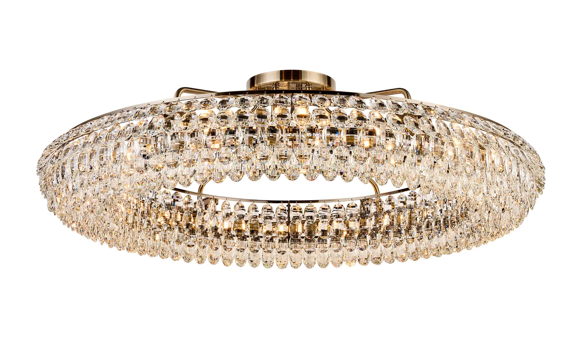 Consten Semi Flush Ring Ceiling Light Fixture with E14 Socket - Perfect for Bedroom, Hallway & Small Space Lighting