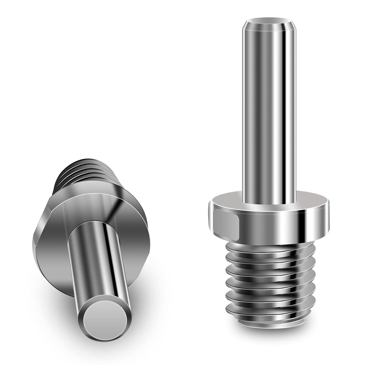5/8-11 to 3/8 Round Drill Arbor Adapter - 2PCS for Core Drill Bits & Backer Pads - Perfect for Masonry & Tile Work