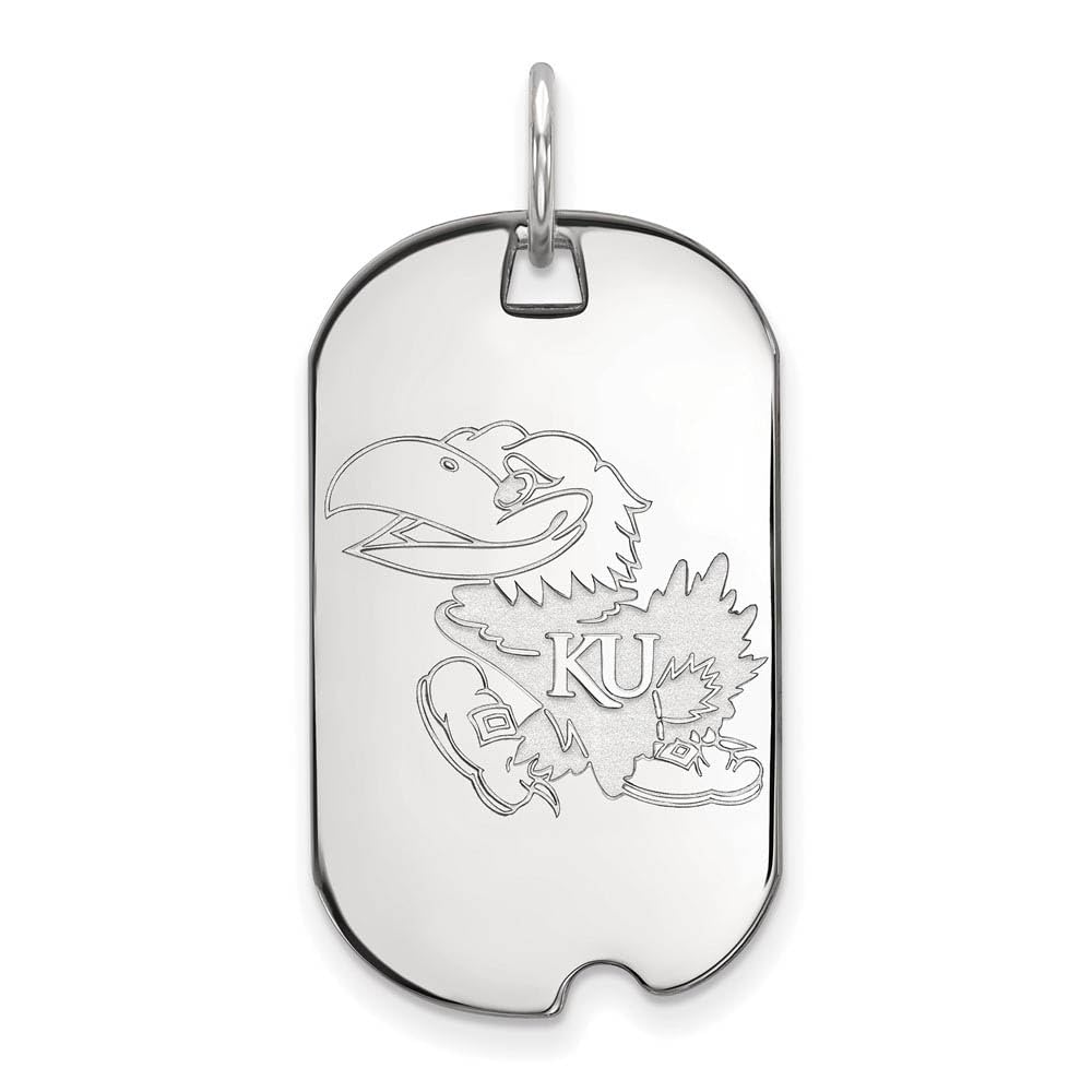 10k White Gold 1/2 Inch Small Dog Tag - Personalized Pet ID Tag for Dogs & Cats - Perfect for Kansas Pet Owners, Travel & Outdoor Adventures