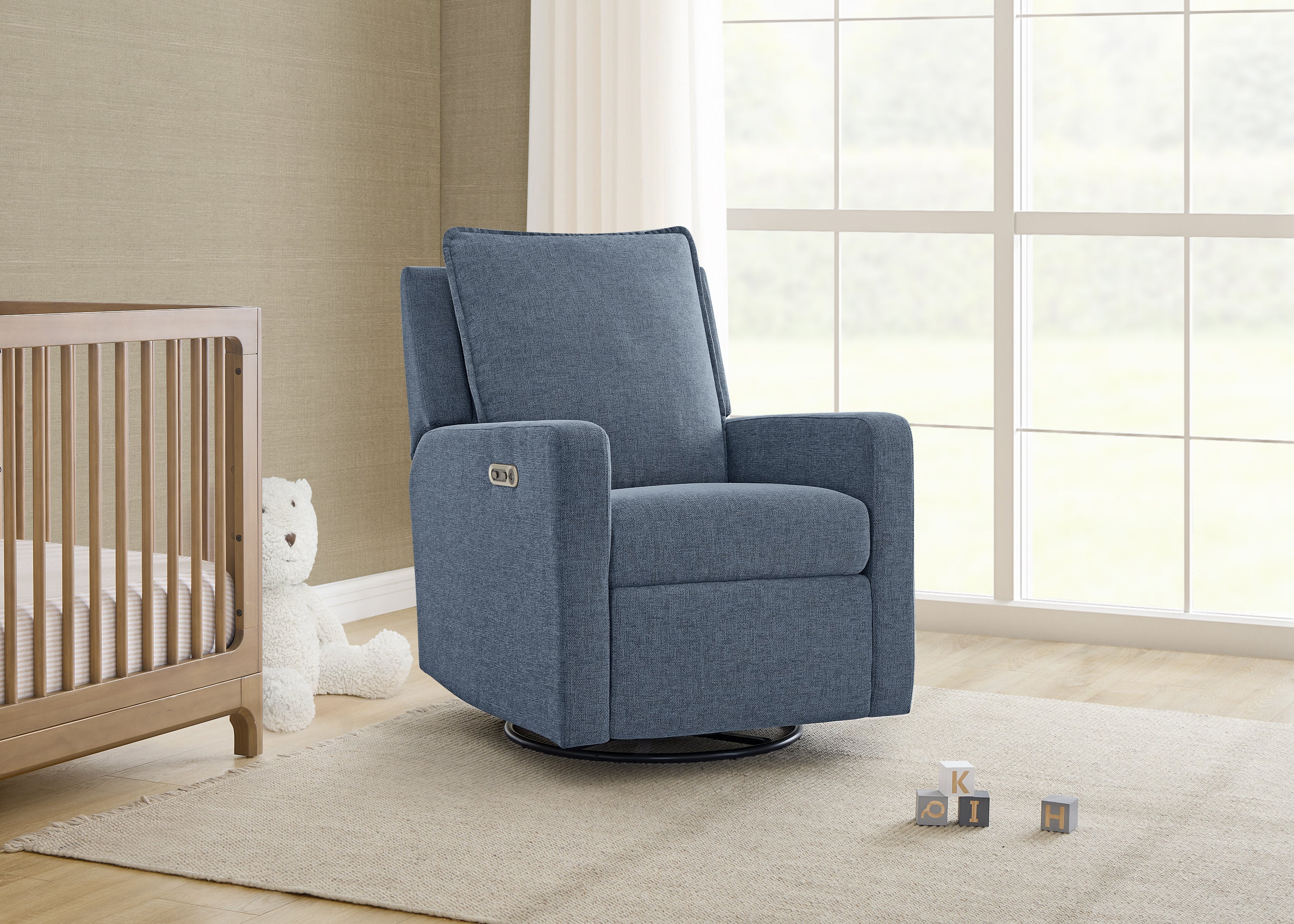 BabyGap Harlowe Power Recliner with USB A & Type C Charging Ports - Stain-Resistant Performance Fabric - Perfect for Nursery, Living Room & Breastfeeding Comfort