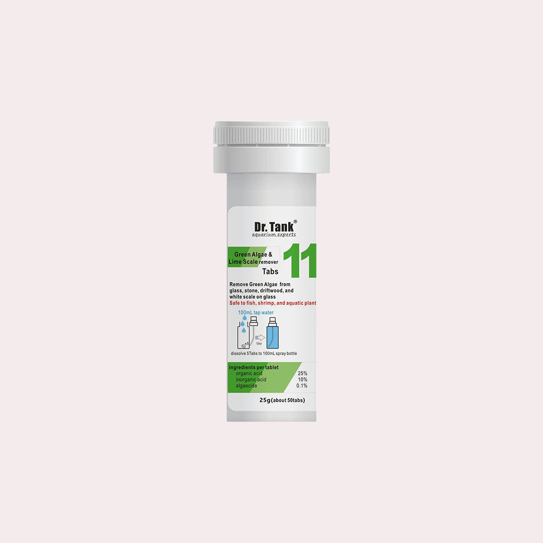 Dr. Tank Green Algae & Lime Scale Remover - Powerful 11oz Formula for Aquariums, Fish Tanks & Water Features | Safe & Effective Cleaning Solution for Glass, Pumps & Decorations | Prevents Algae Buildup & Maintains Crystal Clear Water