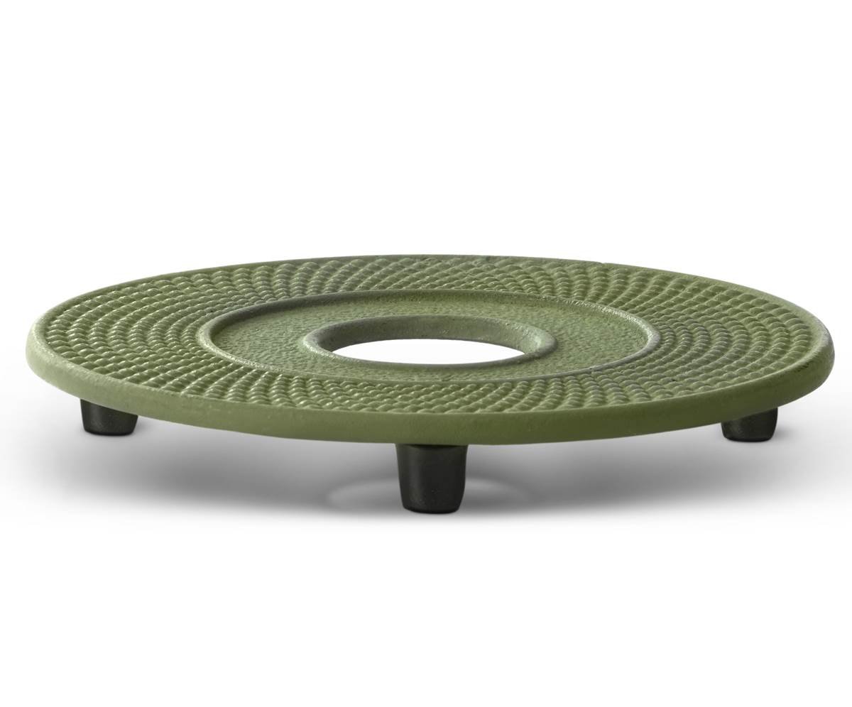 Premium Cast Iron Coaster Set - XILIN Green Rustic Drink Coasters for Coffee, Beer, Wine & Cocktails - Perfect for Home Bar, Kitchen, Dining Table & Office Decor