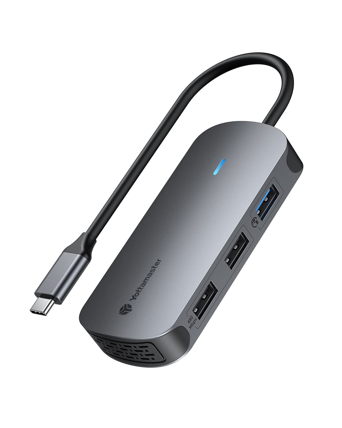 5-in-1 USB C Hub with 60W PD Charging, 4K HDMI, 3 USB Ports - Multiport Adapter for MacBook Pro/Air, Dell XPS, iPad Pro - Perfect for Home Office, Travel & Video Conferencing