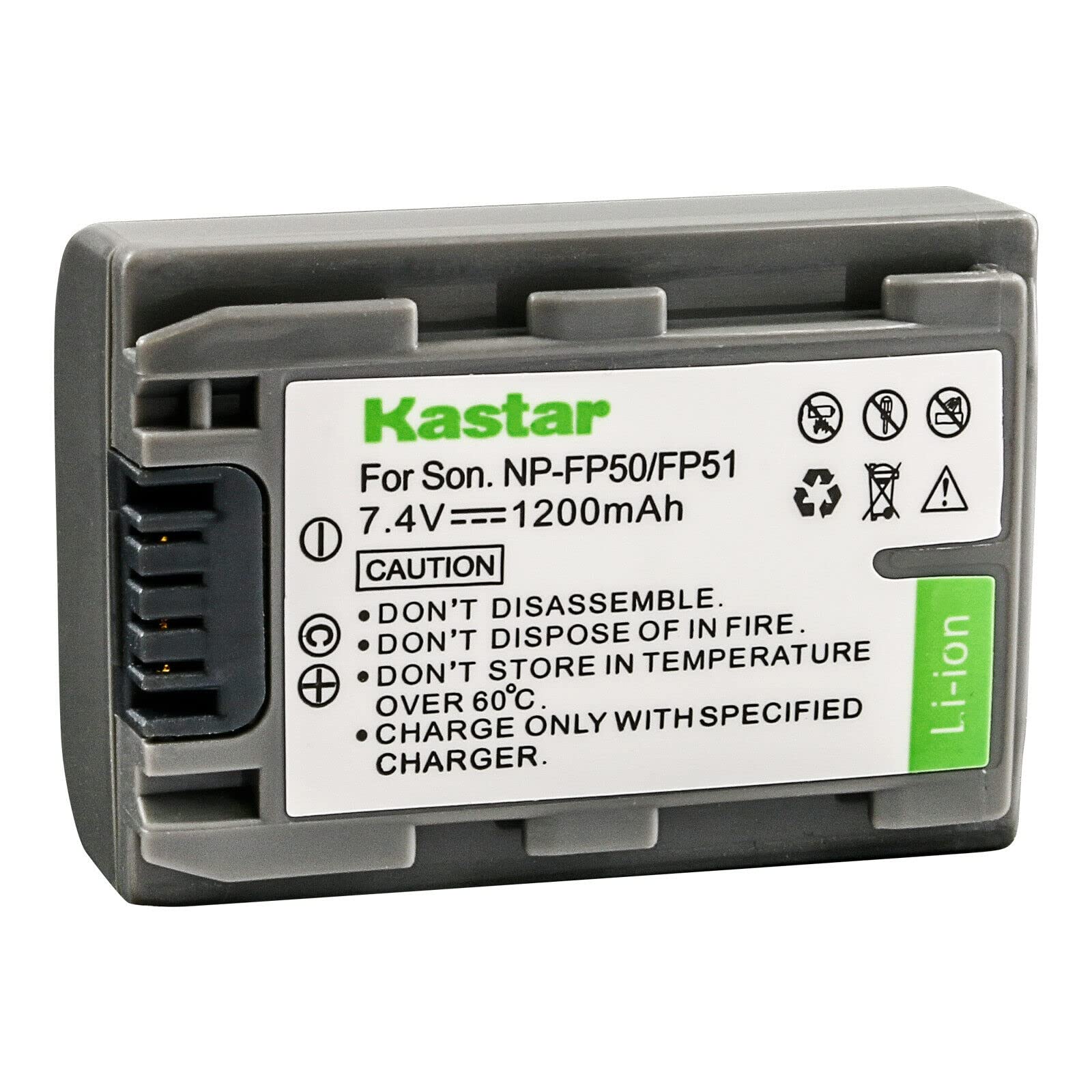 Kastar NP-FP50/NP-FP51 Replacement Battery for Sony Camcorders - Compatible with DCR-SR30 to SR100, HDR-HC3, HC3E, DCR-DVD103/105 - Perfect for Travel Vlogging, Home Videos & Outdoor Filming