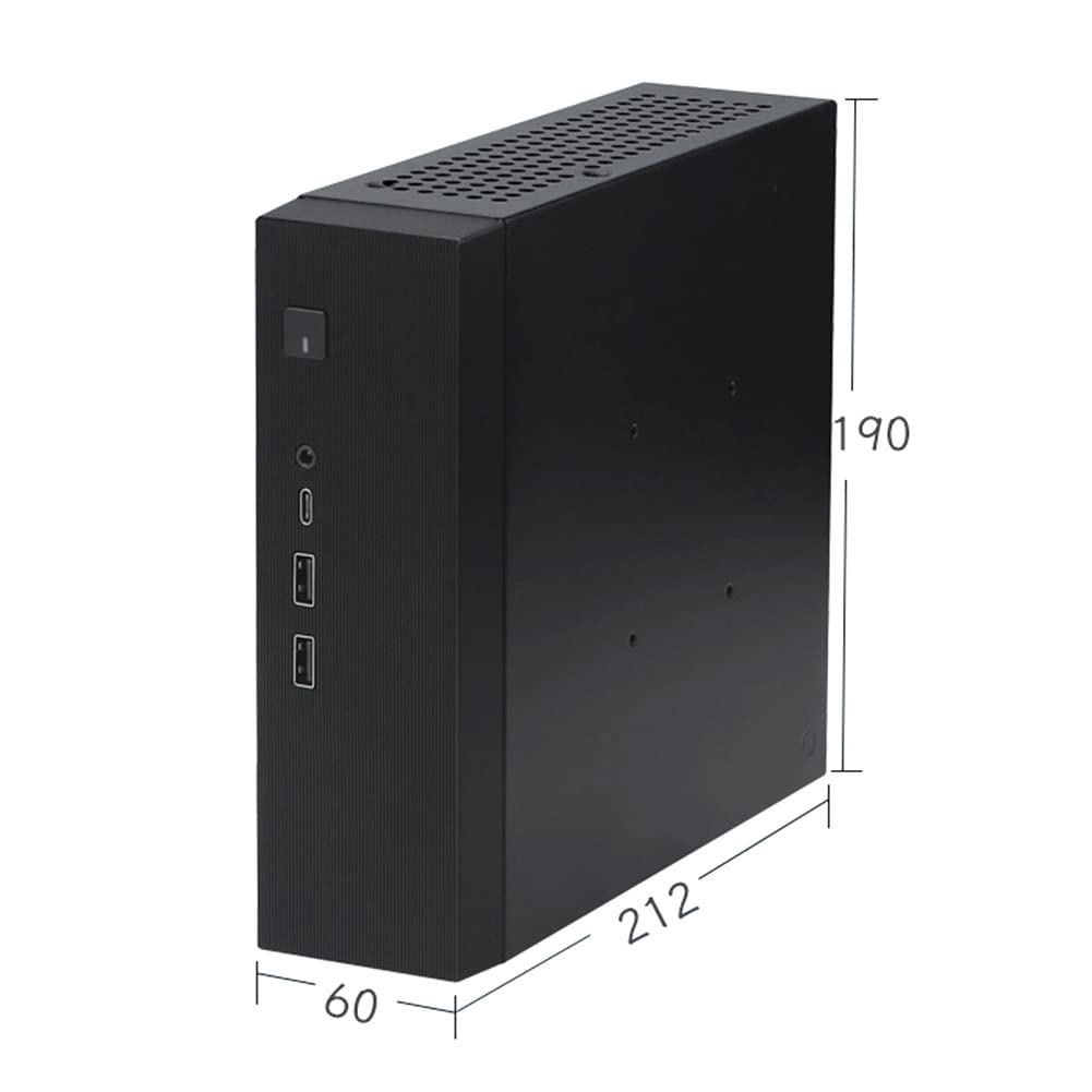 Clyictz Mini ITX Computer Case - Compact Desktop PC Chassis with Wall Mount Support | Perfect for Small Space Gaming & Home Office Setup