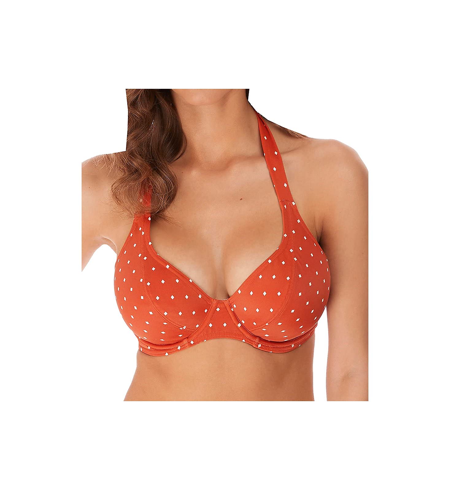 Freya Women's Standard Jewel Cove Underwire Halter Bikini Top - Sexy Swimwear for Beach, Pool & Summer Vacations