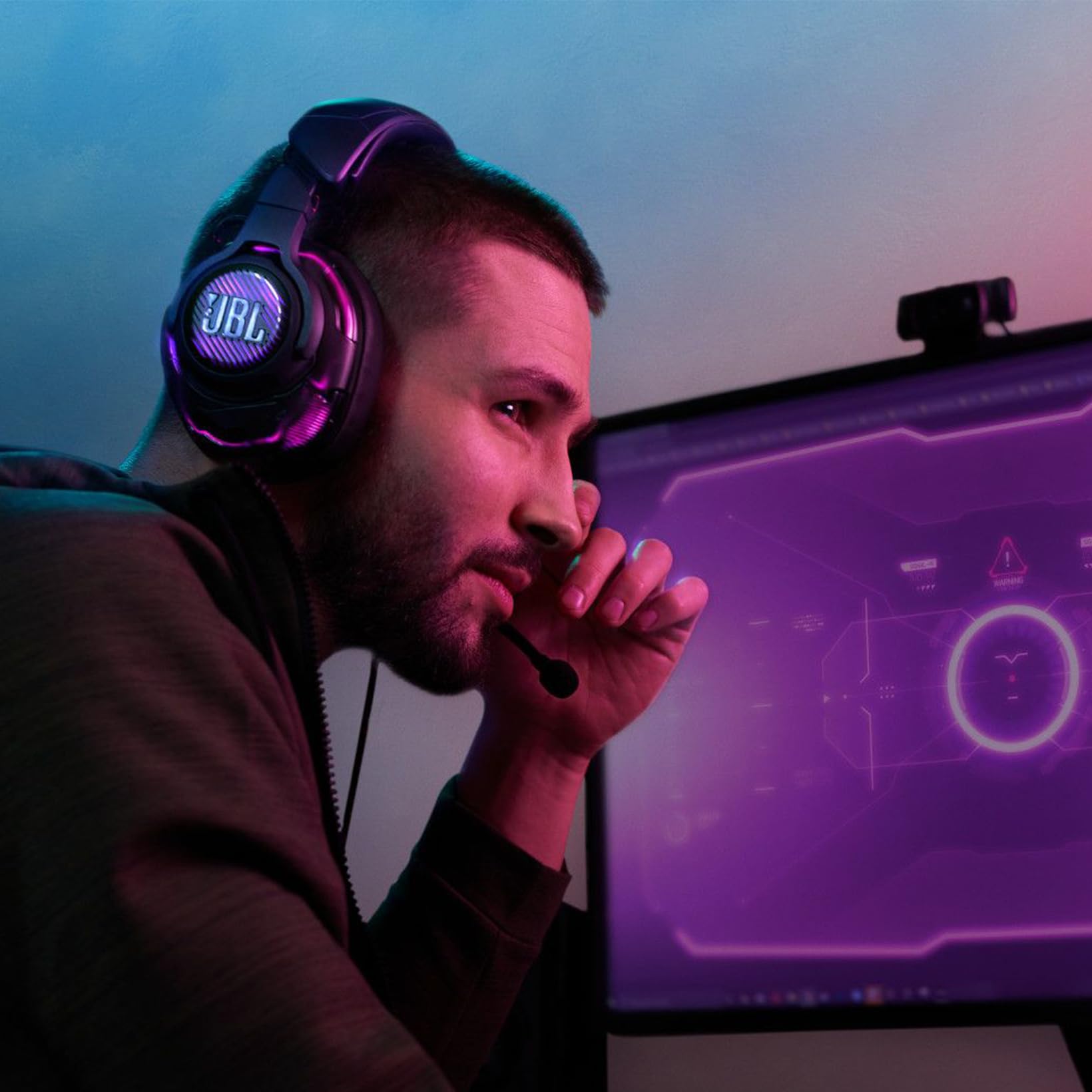 JBL Quantum ONE Over-Ear USB Wired Gaming Headset with Head Tracking & QuantumSPHERE 360 Technology - Noise Cancelling Mic for PC, PS4, PS5, Xbox Series X/S - Perfect for Competitive Gaming & Immersive Audio Experience