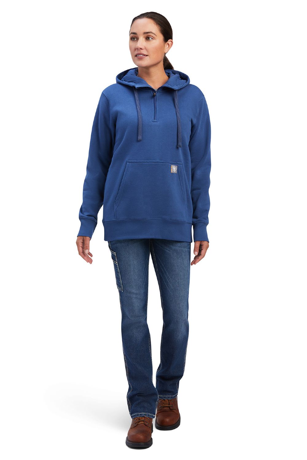Ariat Rebar Skill Set 1/2 Zip Hoodie for Men - Breathable Work Hoodie with Half Zip for Outdoor & Construction Work - Perfect for Job Sites, Ranching, and Cold Weather Activities