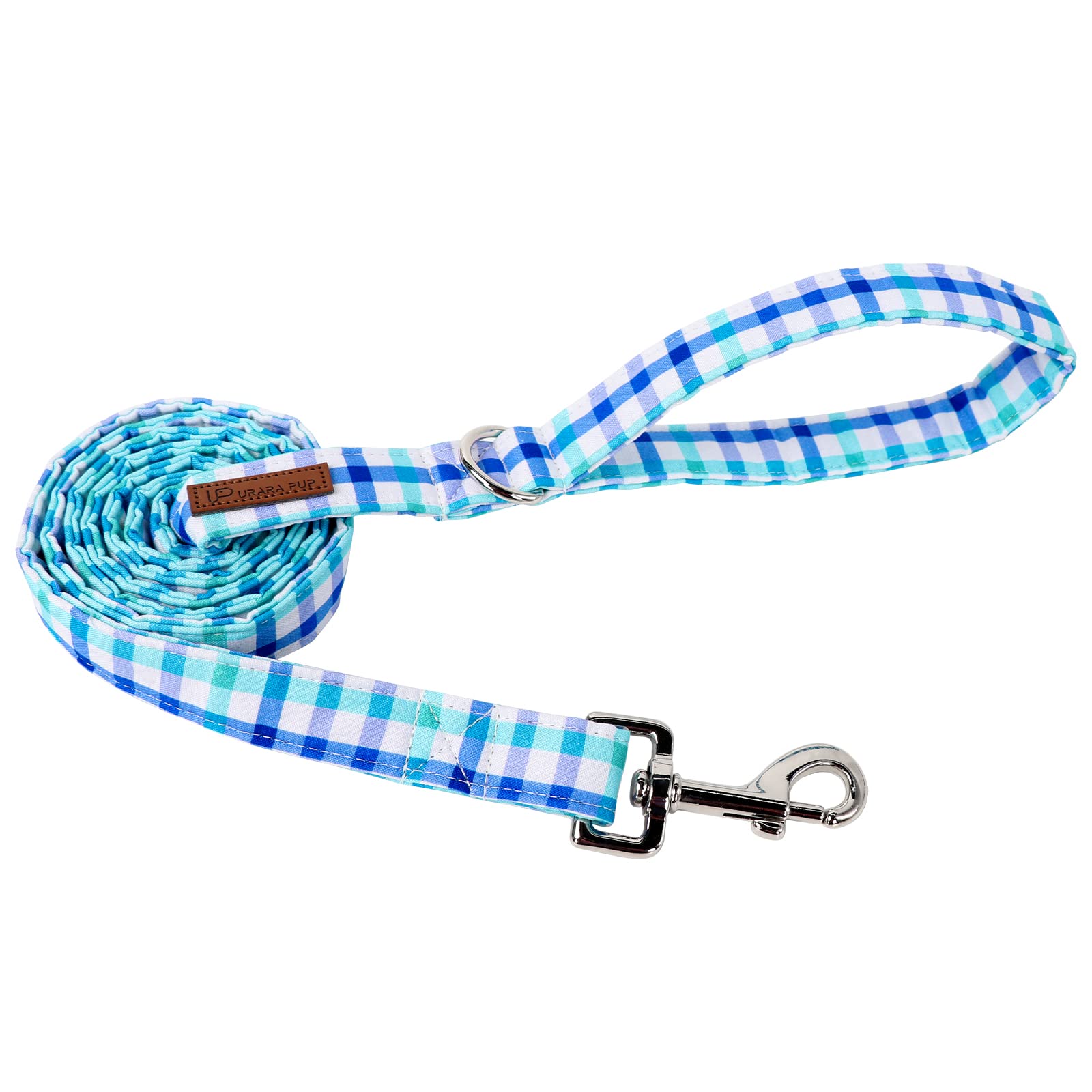 UP URARA PUP Summer Dog Leash & Collar Set - Durable Blue Cotton Training Leash for Small, Medium & Large Dogs | Perfect for Outdoor Walks, Beach Trips & Summer Adventures