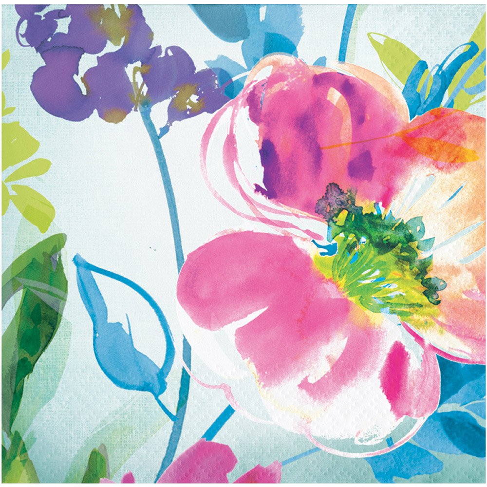 Colorful 5-inch Beverage Napkins for Parties, Weddings & Events - Creative Converting Multicolor Paper Cocktail Napkins - Perfect for Drinks, Appetizers & Desserts
