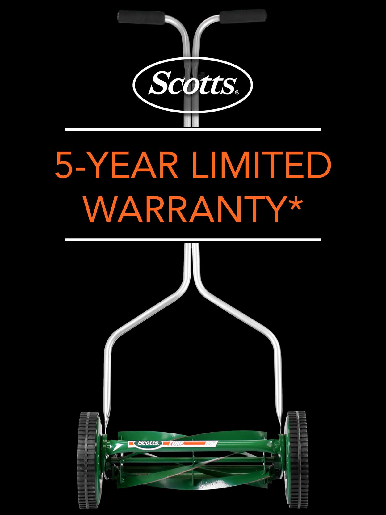 Scotts 14-Inch 5-Blade Push Reel Lawn Mower | Manual Grass Cutter for Small to Medium Yards | Eco-Friendly, Quiet & No Gas Needed | Perfect for Residential Lawns, Gardens & Eco-Conscious Homeowners