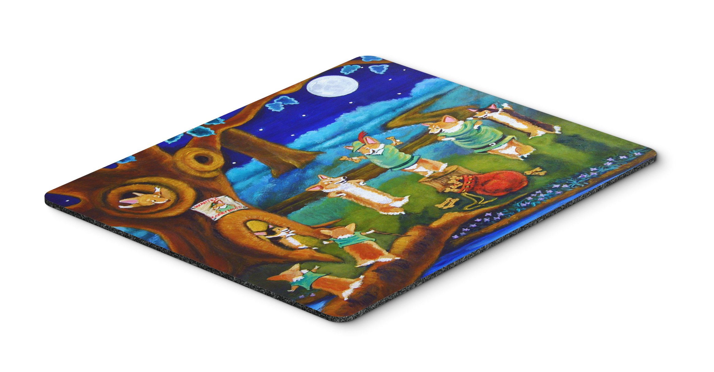 Caroline's Treasures 7415MP Corgi Robin Hood Mouse Pad - Large Washable Non-Slip Desk Mat for Home Office, Gaming & Computer Work | Cute Dog-Themed Hot Pad & Trivet for Kitchen & Workspace