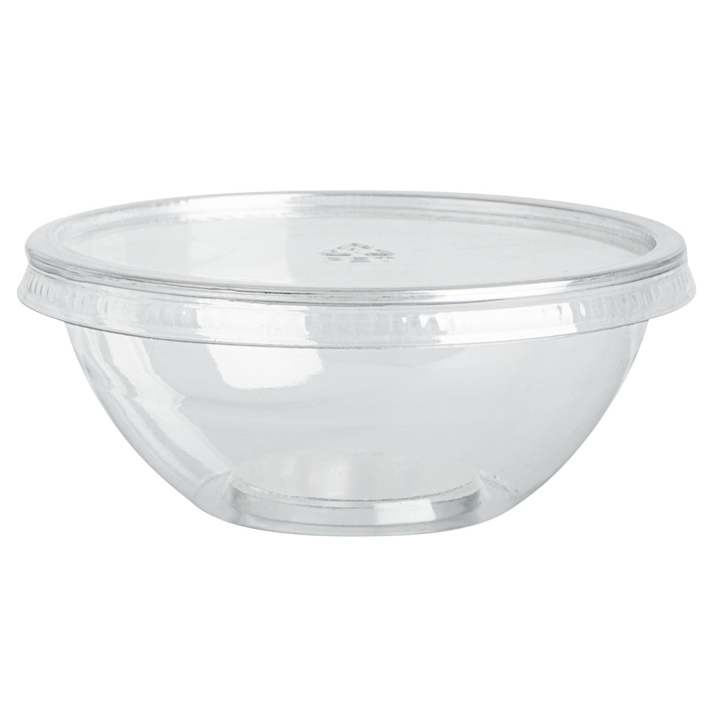 7 oz Round Clear Plastic Salad Bowls - 5
