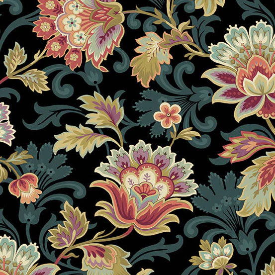 Edyta Sitar Dahlia Canterbury Dusk Fabric A1372K - Premium Quilting Cotton for Quilts, Home Decor & Sewing Projects