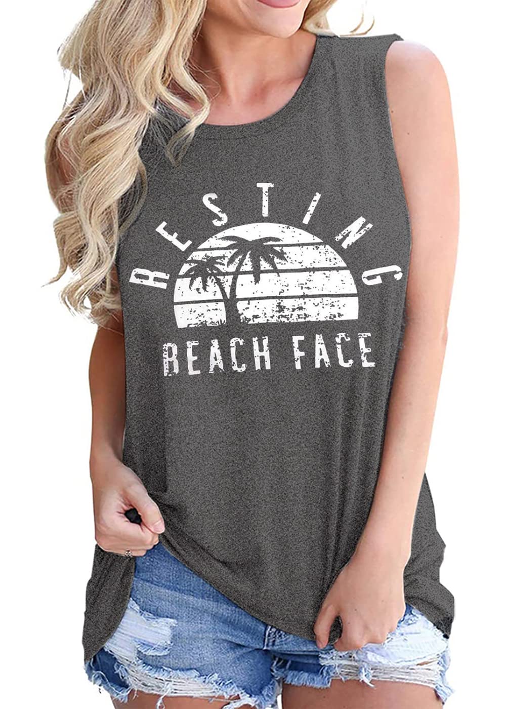 T&Twenties Women's Graphic Tank Tops - Loose Sleeveless Summer T-Shirts & Comfy Tunic Tops for Casual Wear | Perfect for Beach, Yoga, and Everyday Outfits