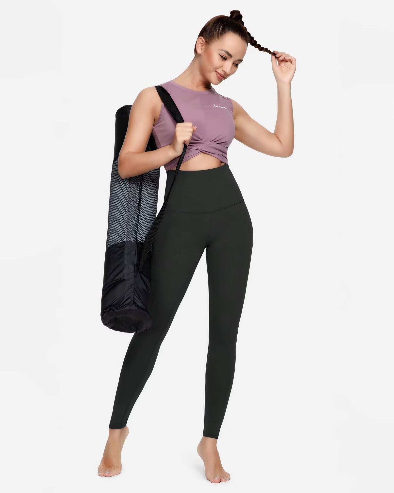 QUEENIEKE High Waisted Yoga Pants for Women - Tummy Control Workout Leggings for Gym, Running & Fitness | Perfect for Yoga, Pilates & Lounge Wear