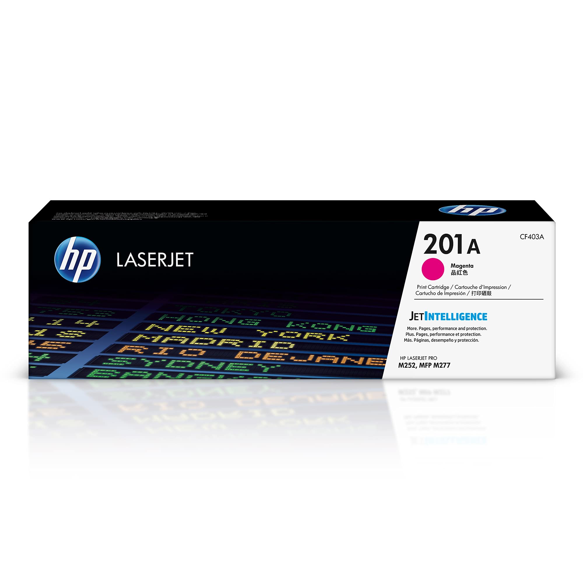 HP 201A Magenta Toner Cartridge - Compatible with HP Color LaserJet Pro M252 & MFP M277 Series (CF403A) | High-Yield Printing for Office & Home Use