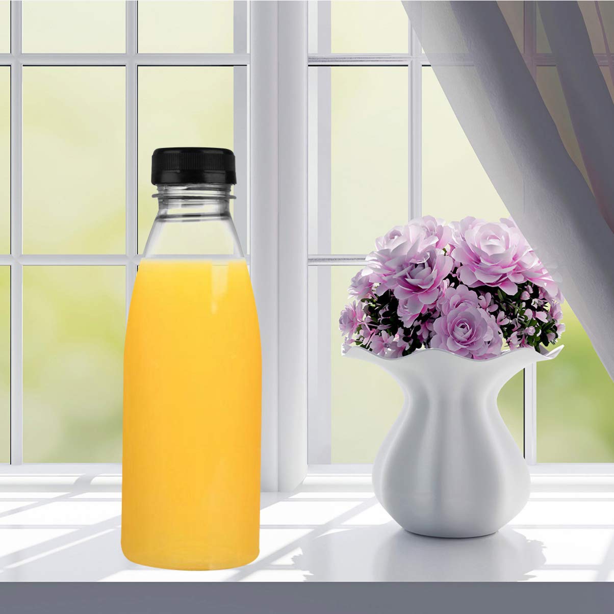 6pcs Empty Juice Bottles for Pet Storage & DIY - Cabilock