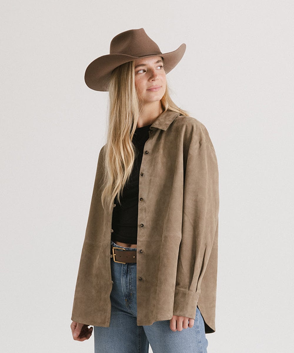 Dean Rancher Cowboy Hat for Men - Genuine Leather Western Cowboy Hat with Adjustable Chin Strap - Perfect for Rodeo, Horse Riding, and Outdoor Adventures