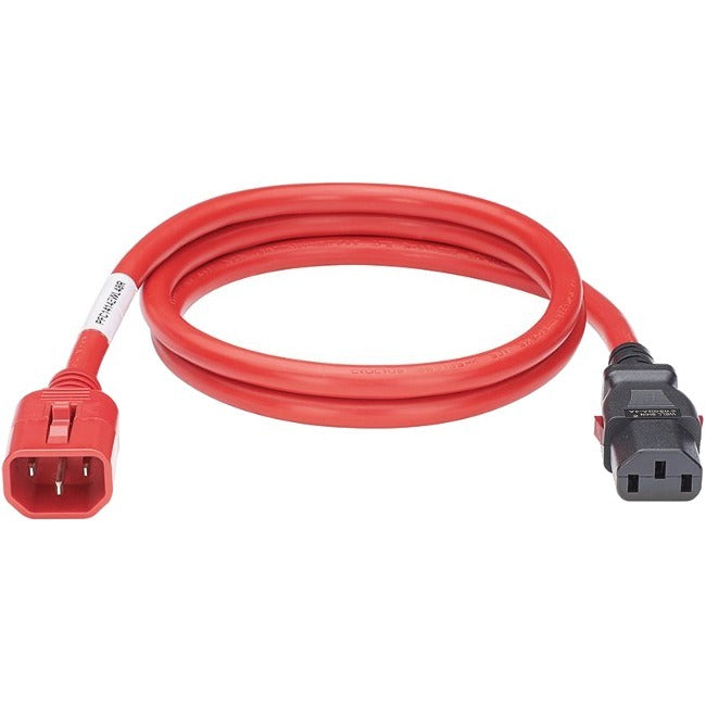 2Ft 10-Pack LPC IEC C14 to C13 Power Cord - Red | Heavy Duty Computer & Server Power Cable for Data Centers, Office Equipment & Home Electronics