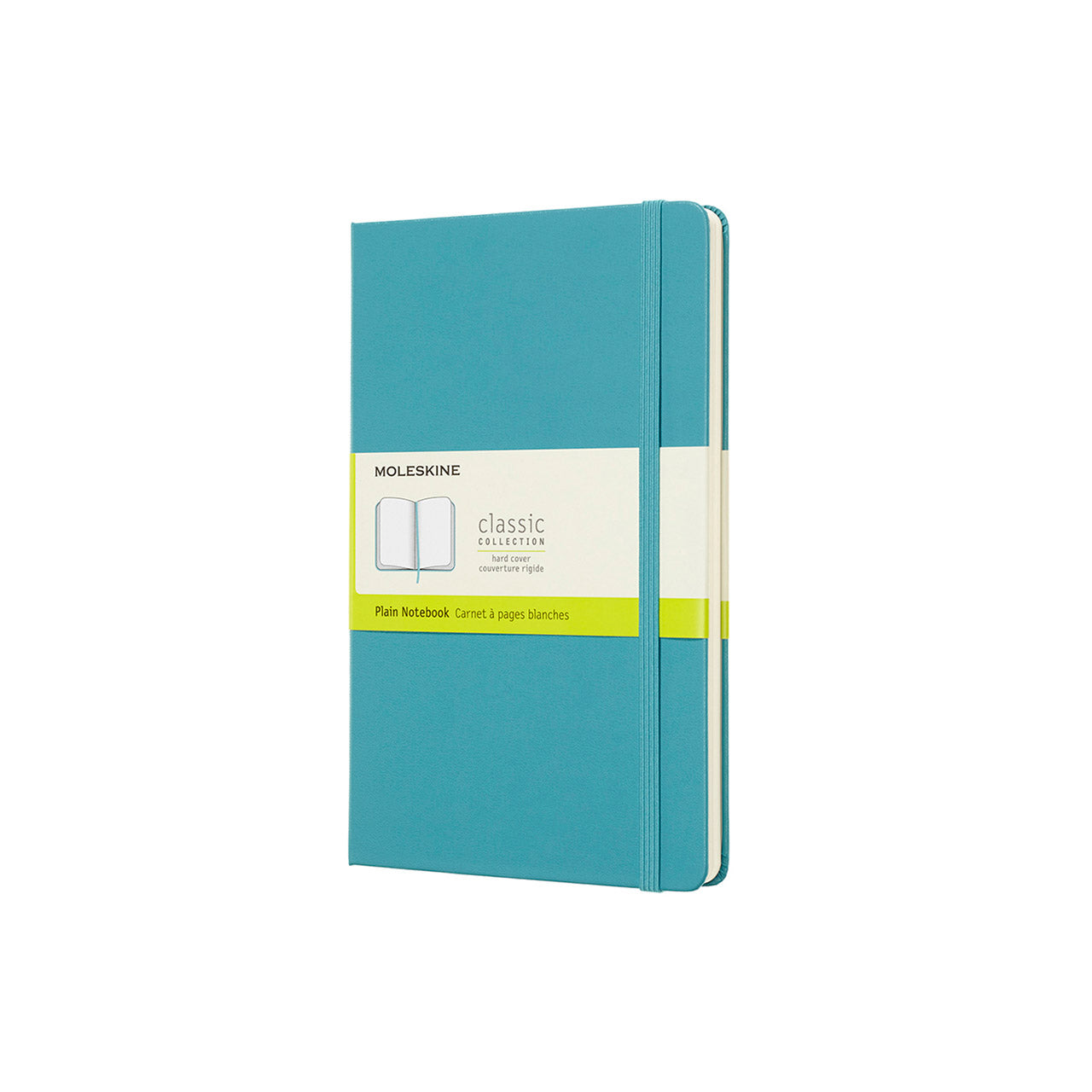 Premium Classic Large Hard Cover Notebook - Plain Reef Blue for Journaling, Note Taking & Office Use