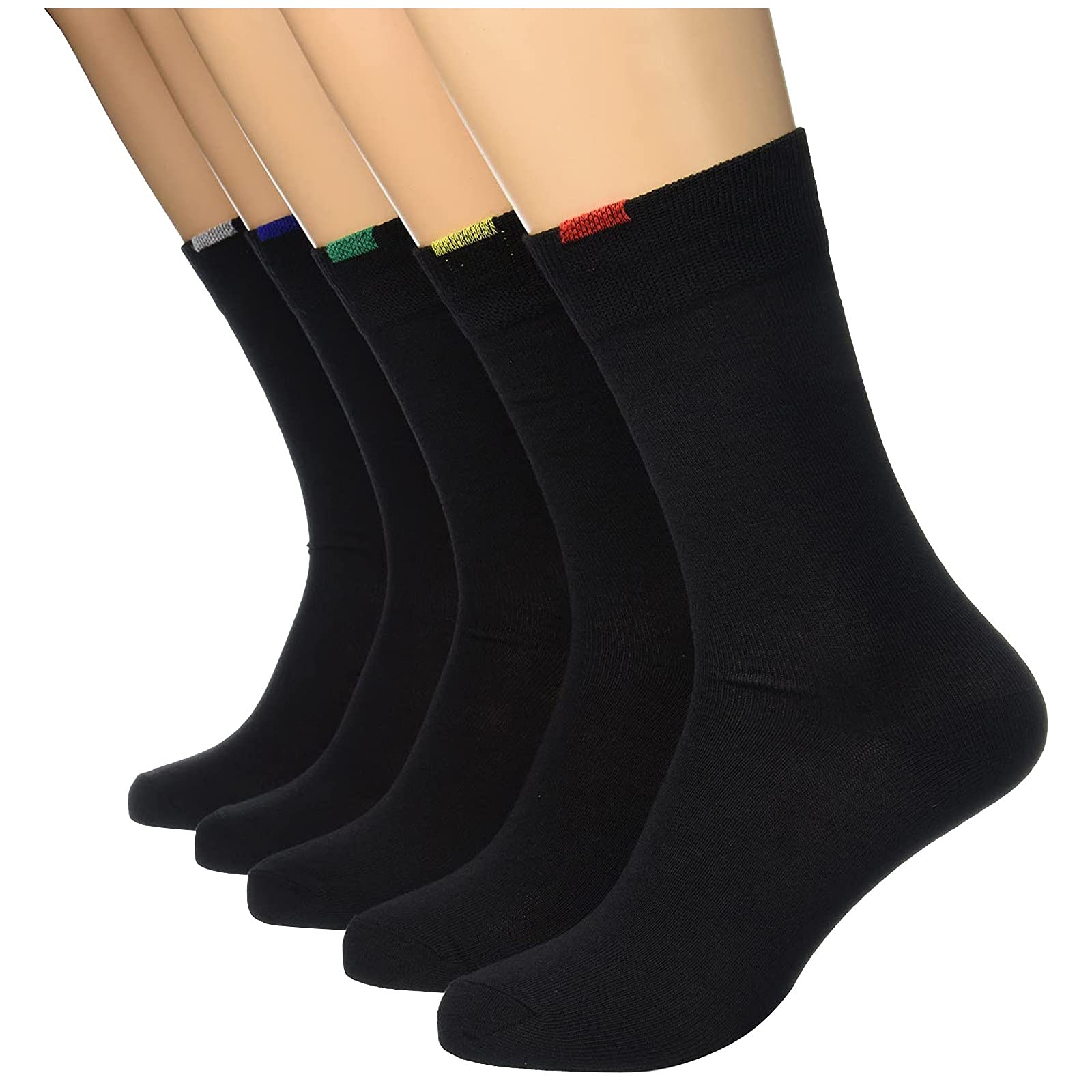 5 Pairs Men's Breathable Ankle Socks - Athletic & Business Casual Solid Color Socks for Running, Gym, Office & Daily Wear