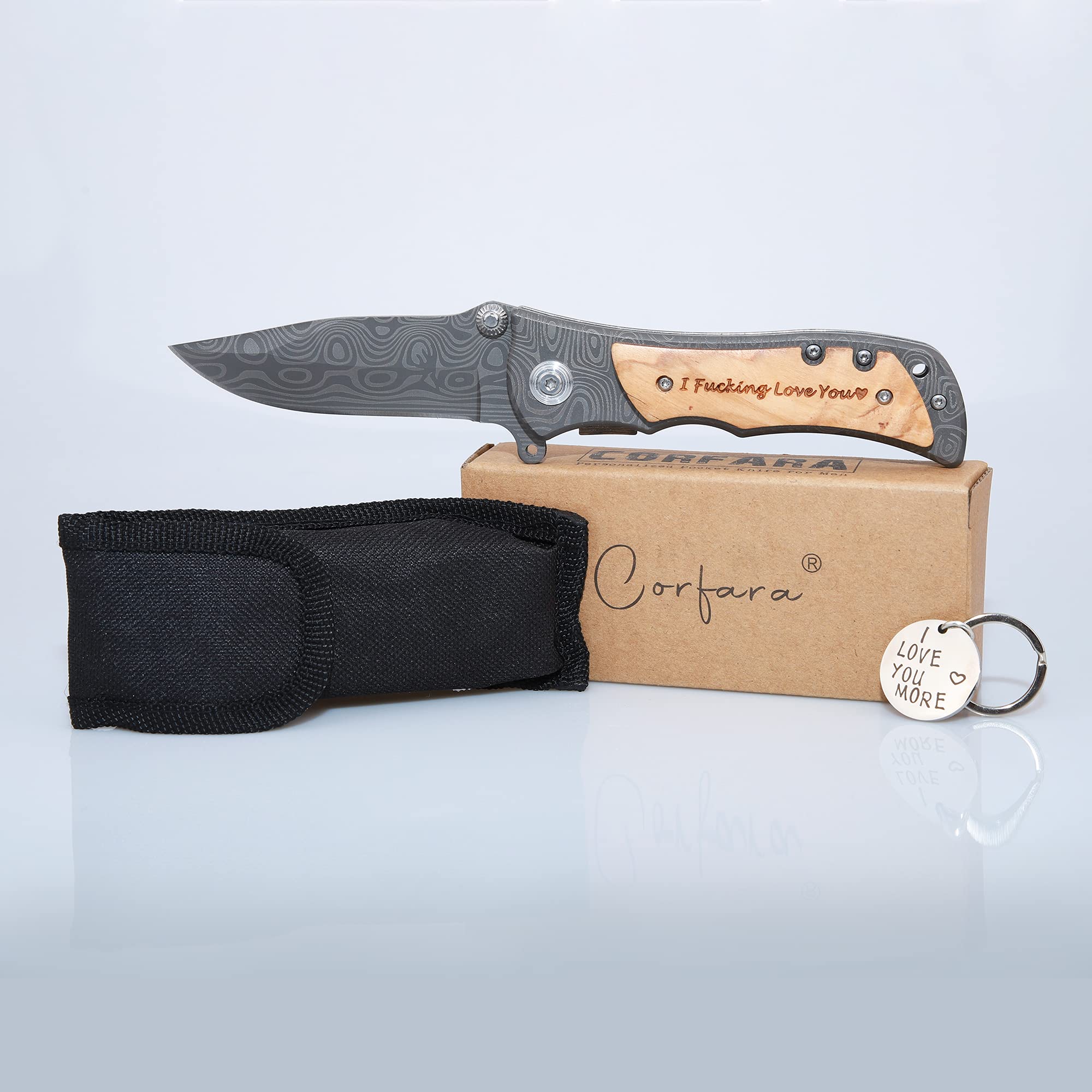 Engraved Tactical Pocket Knife with Assisted Opening - Personalized Gifts for Men, Husband & Boyfriend (Anniversary, Valentine's Day, Birthday) - Ideal for Outdoor Adventures, Camping & Everyday Carry