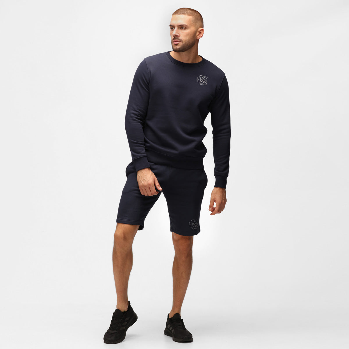 TKB Men's Navy Blue Organic Cotton Sweatshirt - Comfortable Casual Pullover for Everyday Wear, Gym, and Outdoor Activities