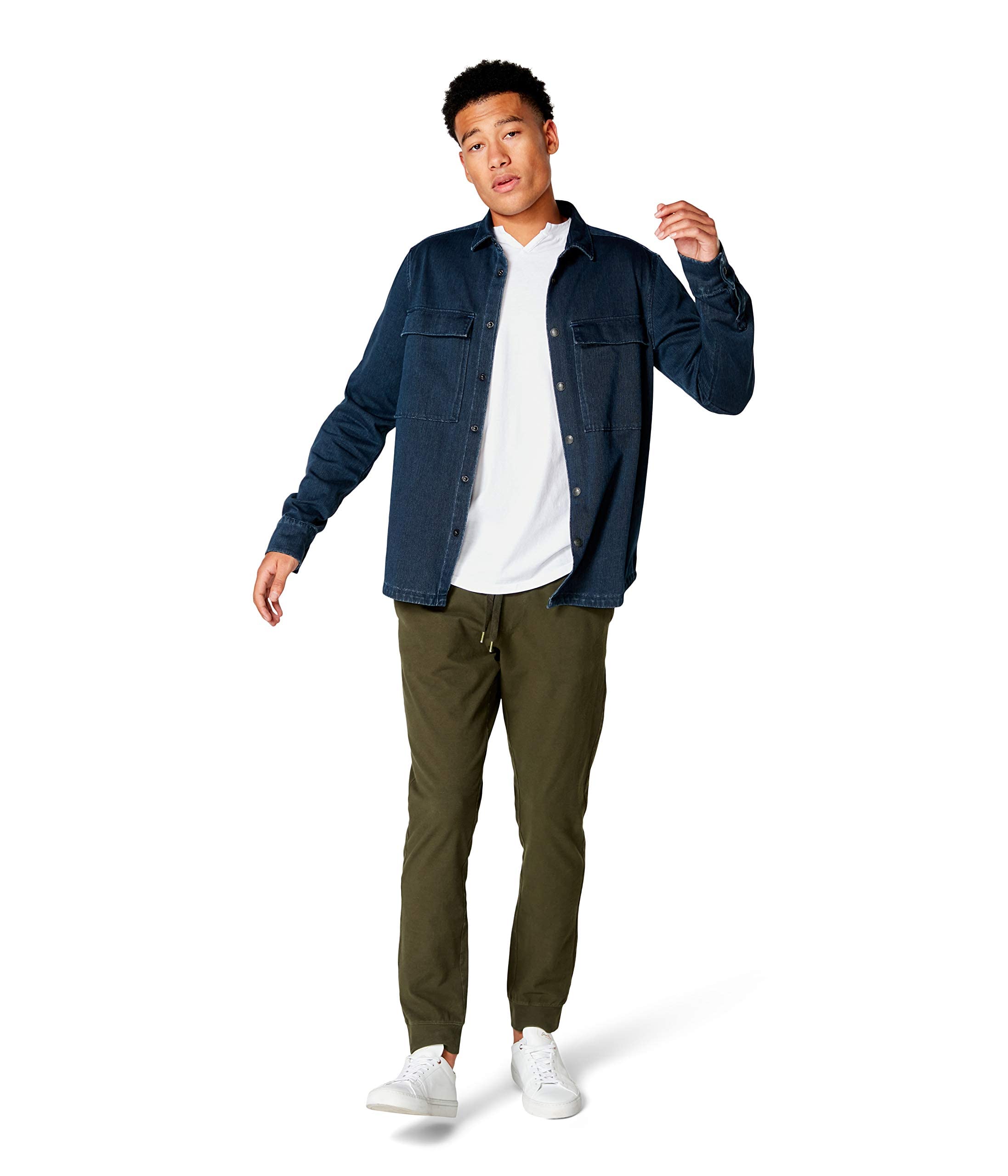 Good Man Brand Men's Denim Shirt Jacket - Stylish Casual Wear for Outdoor Activities & Everyday Fashion