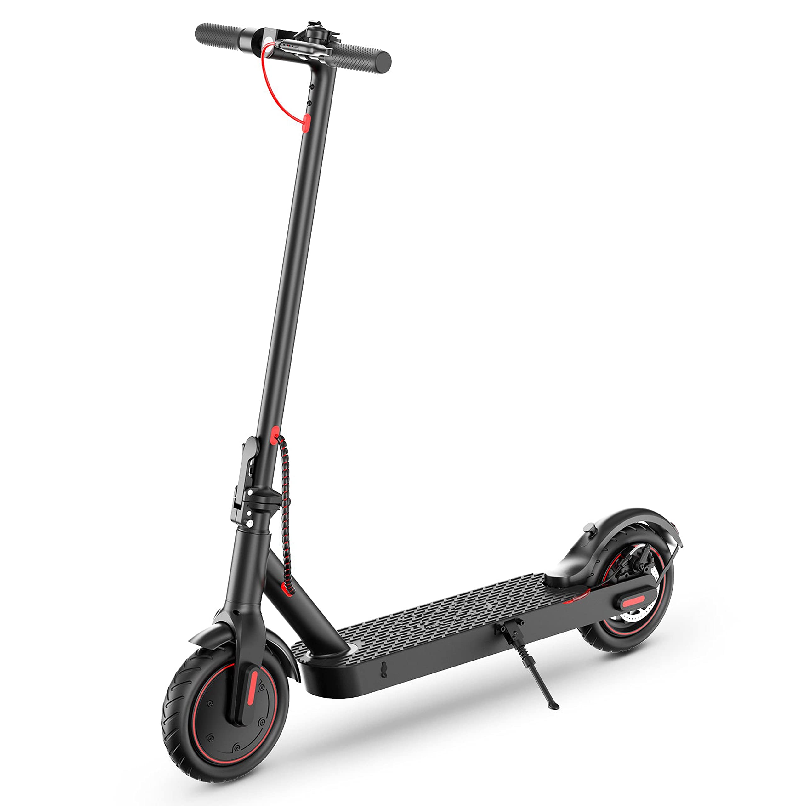 Premium Electric Folding Scooter for Adults - 1-Click Foldable Commuter Scooter with Solid Wheels & Mobile App Control (Speed Limit, Lights, Lock) - Perfect for Urban Commuting, Campus Travel & Last-Mile Transportation