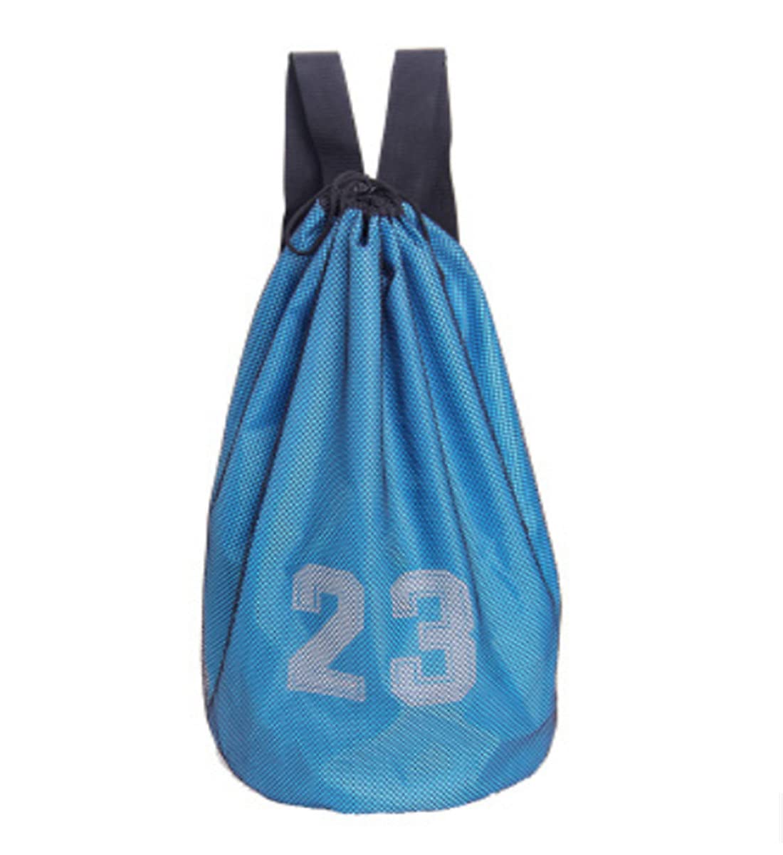 Blue Basketball Football Training Backpack - Sports Gym Bag with Drawstring Pocket for Men & Women - Perfect for Gym, Travel, and Outdoor Activities