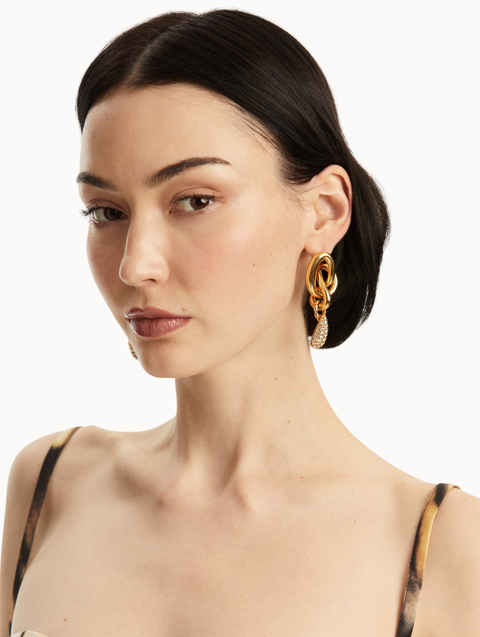 Pavé Knot Earrings for Women - Sterling Silver Dainty Hoop Earrings with Cubic Zirconia, Perfect for Everyday Wear & Special Occasions