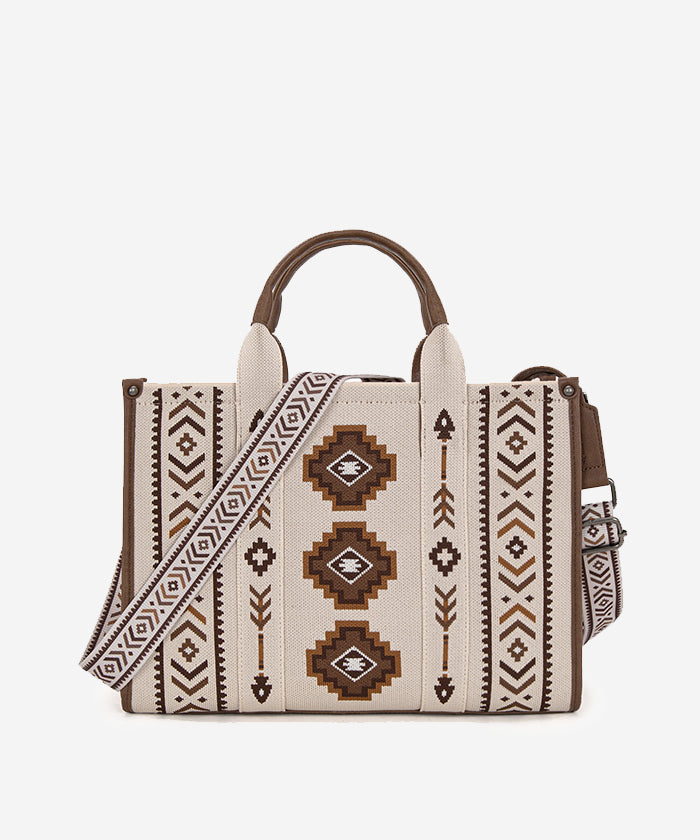 Montana West Aztec Retro Arrows Print Dual Sided Large Tote Bag for Women - Stylish Beach Tote, Work Bag & Everyday Carry Purse