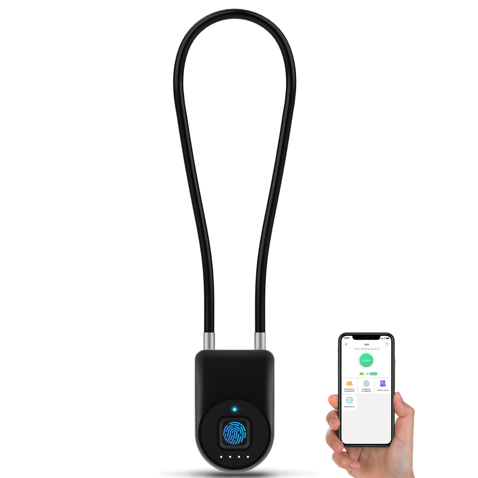eLinkSmart Fingerprint Cable Lock - 6