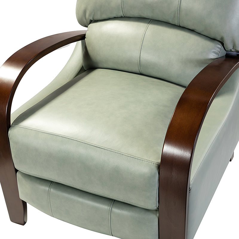 Melissa Genuine Leather Manual Recliner Chair - Handcrafted Full Grain Leather Living Room Recliner with Smooth Manual Mechanism, Perfect for Home Theater, Gaming, and Relaxation