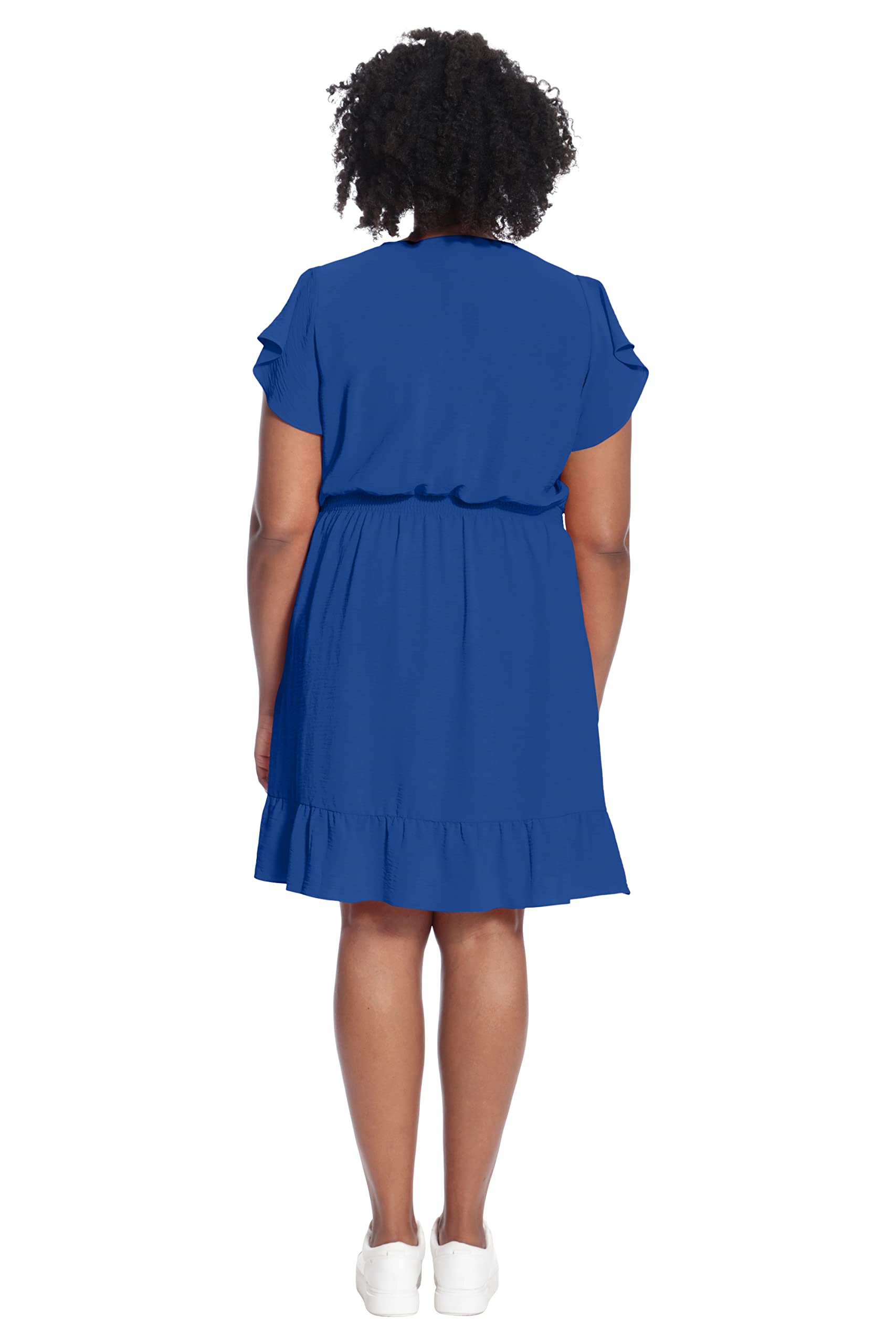London Times Women's Smocked Ruffle Dress for Summer Outings