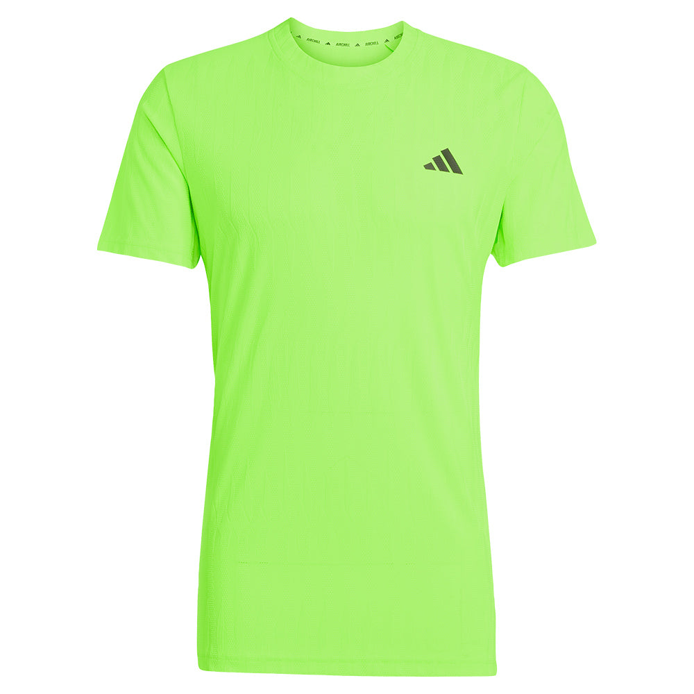 adidas Men's Freelift Tee - Lightweight Performance T-Shirt for Running & Workouts - Lucid Lemon Color - Gym & Casual Wear