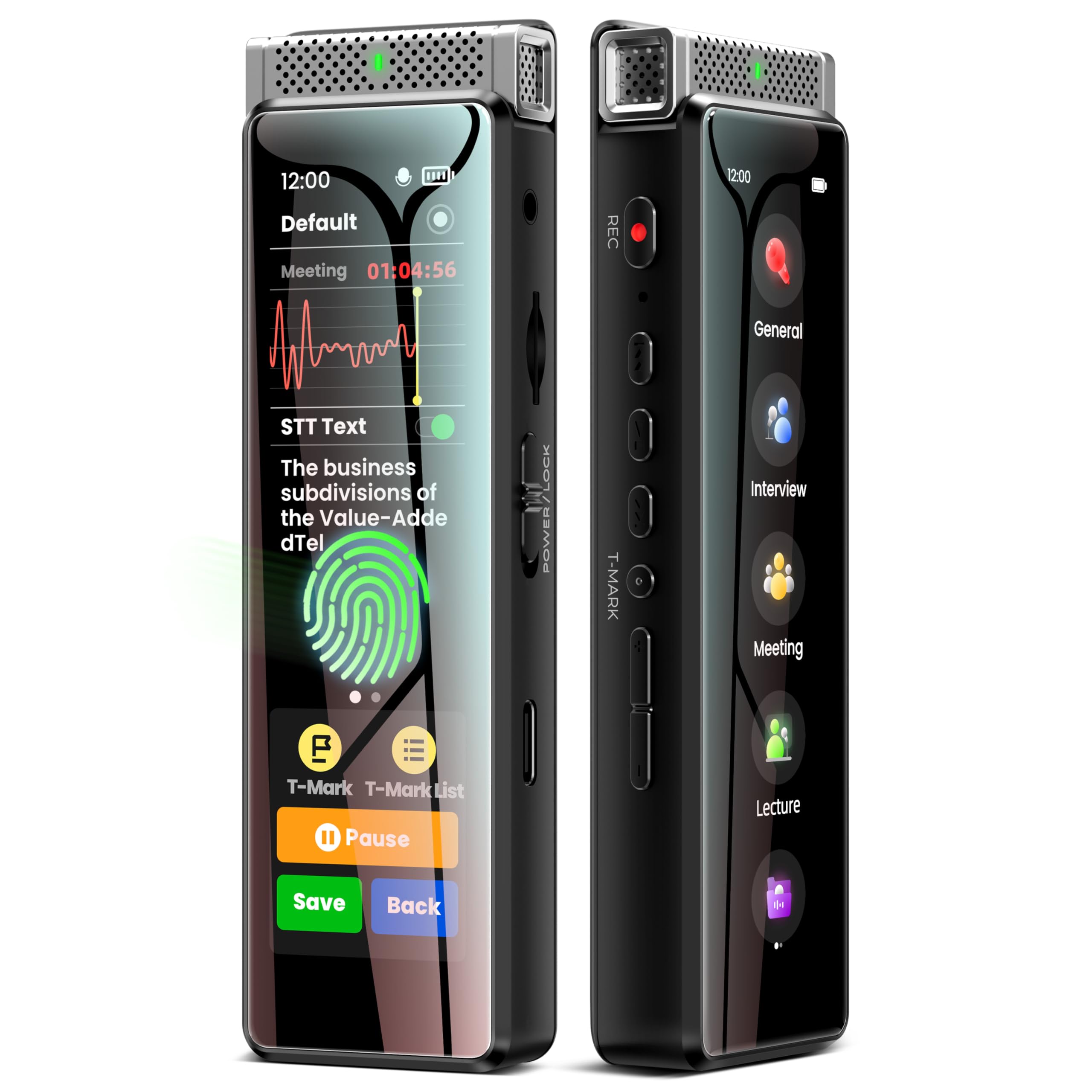 72GB Digital Voice Recorder with Playback & AI Transcription - Innioasis R1 Touchscreen Audio Recorder with Bluetooth, Voice Activation & Built-in Mic | Perfect for Lectures, Meetings & Interviews (Silver)