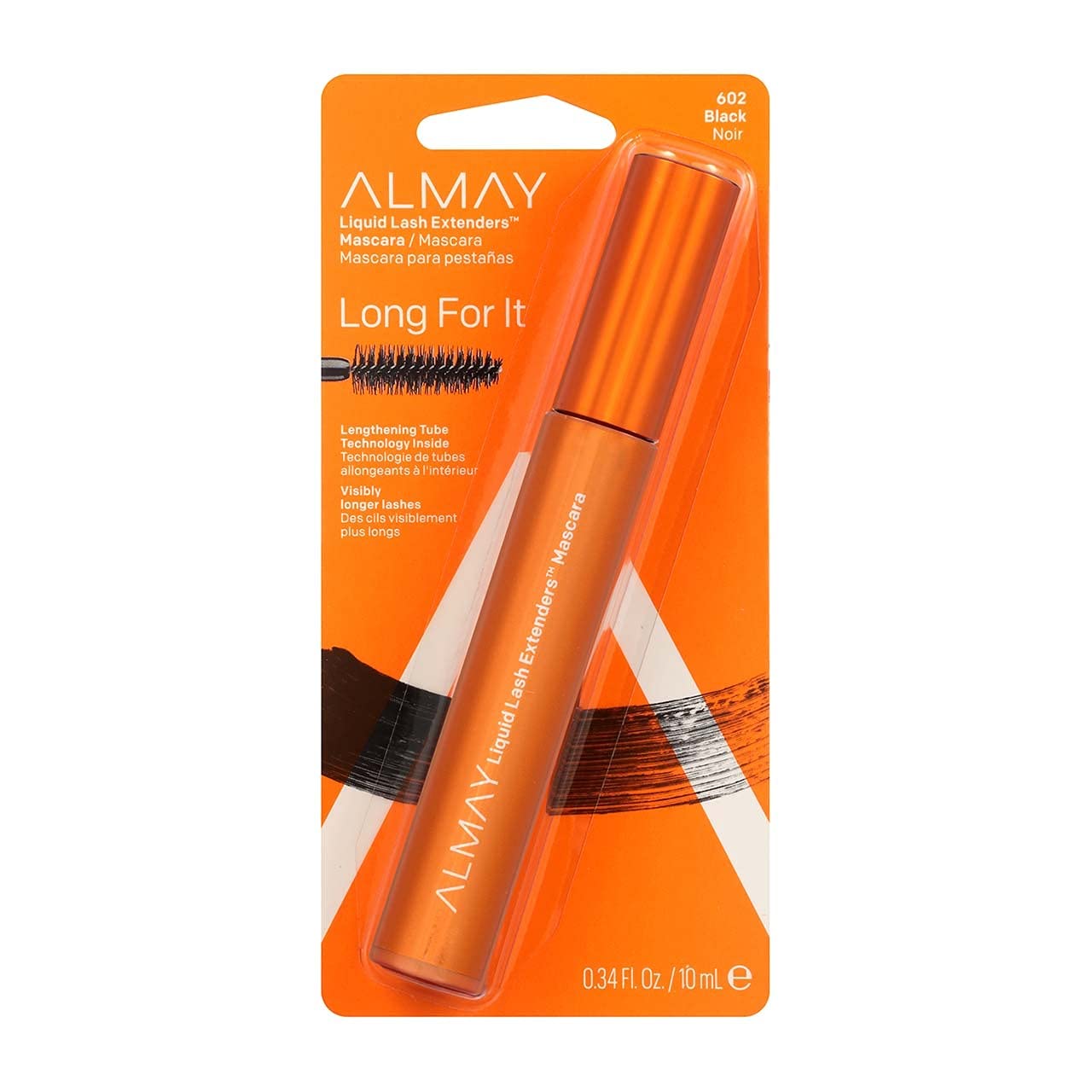 Almay Liquid Lash Extenders Mascara - Black (0.34 Fl Oz) | Lengthening & Volumizing Mascara for Natural Lash Extensions | Perfect for Everyday Wear & Special Occasions